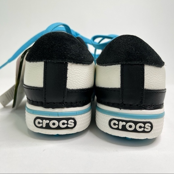 NEW Crocs Golf Bradyn X Hank Haney Kiltie Blue White Laced Spiked Golf Sneakers - Picture 6 of 15